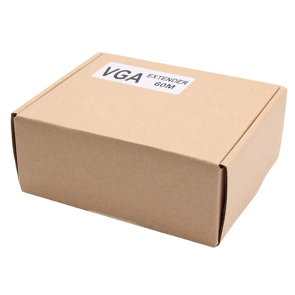 สัญญาณ VGA ไปยัง RJ45 Signal Extender เครื่องส่ง + ตัวแปลงตัวรับสัญญาณ สายอีเธอร์เน็ต ระยะการส่งข้อมูล: 60 ม, Transmission Distance: 60m