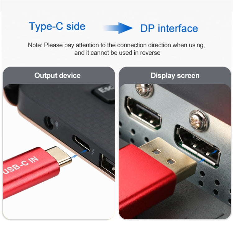สายเคเบิลอะแดปเตอร์ 4K 60Hz USB-C / Type-C ตัวผู้เป็น DisplayPort HD ตัวผู้