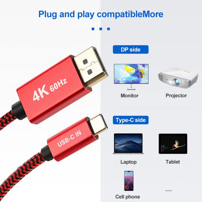 สายเคเบิลอะแดปเตอร์ 4K 60Hz USB-C / Type-C ตัวผู้เป็น DisplayPort HD ตัวผู้