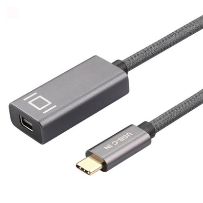 4K 60Hz USB-C / Type-C ชายกับสายเคเบิลอะแดปเตอร์ Mini DisplayPort หญิง, Type-C Male to Mini DisplayPort Female