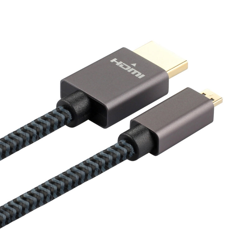 ULT-unite หัวชุบทอง HDMI ตัวผู้เป็นสายถักไนลอน Micro HDMI ตัวผู้, ความยาวสายเคเบิล: 1.2 ม., 1.2m