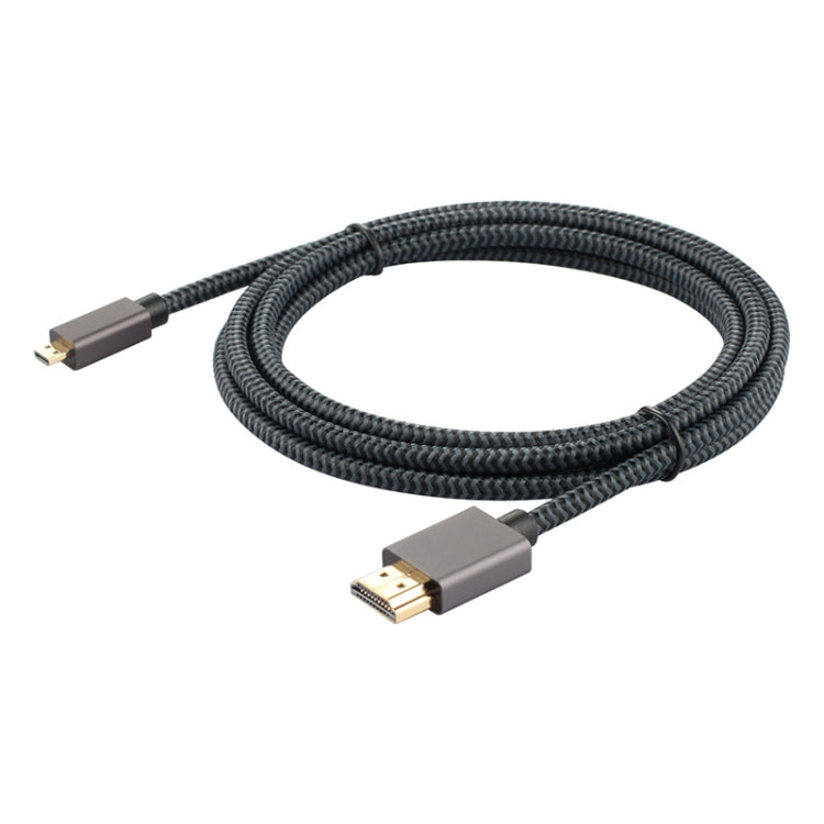 ULT-unite หัวชุบทอง HDMI ตัวผู้เป็นสายถักไนลอน Micro HDMI ตัวผู้, ความยาวสายเคเบิล: 1.2 ม., 1.2m