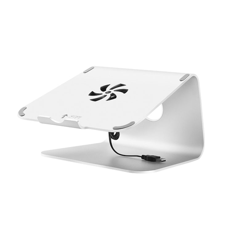 SOPI ZJ-001 ขาตั้งระบายความร้อนอลูมิเนียมสไตล์คลาสสิกพร้อมพัดลมสุดเท่สำหรับแล็ปท็อป เหมาะสำหรับ Mac Air, Mac Pro, iPad และแล็ปท็อปอื่นๆ, Classic Style with Cool Fan