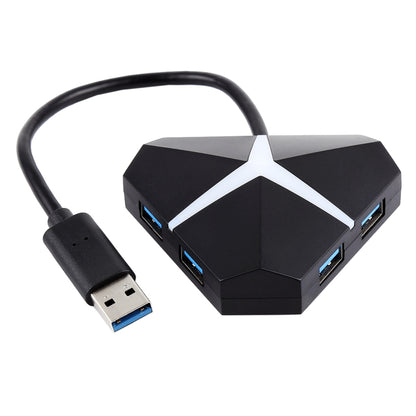 อะแดปเตอร์ USB 3.0 HUB ความเร็วสูง 5Gbps 4 พอร์ต ความยาวสายเคเบิล: ประมาณ 20 ซม, USB 3.0 HUB (Black)