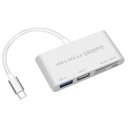 COMBO T-693 5 in 1 USB-C / Type-C เป็น SD / TF / ช่องเสียบการ์ด Micro SD + USB 3.0 + USB 2.0 พอร์ต OTG HUB Card Reader