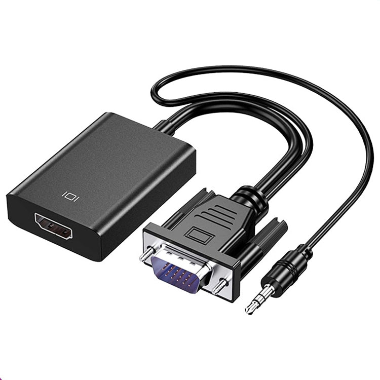 HDCO-VGAM2 1080P VGA ชายกับตัวแปลง HDMI หญิงพร้อมสายสัญญาณเสียง 3.5 มม, HDCO-VGAM2