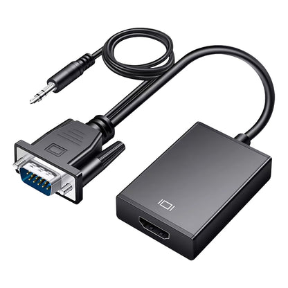 HDCO-VGAM2 1080P VGA ชายกับตัวแปลง HDMI หญิงพร้อมสายสัญญาณเสียง 3.5 มม, HDCO-VGAM2