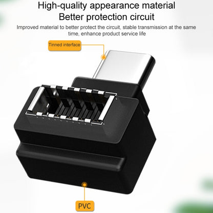 ข้อศอก 90 องศาหญิง Type-E เป็นอะแดปเตอร์โฮสต์คอมพิวเตอร์ชาย USB-C / Type-C, Type-E Female to Type-C Male
