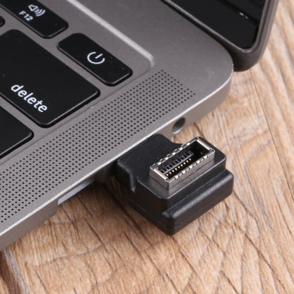 ข้อศอก 90 องศาหญิง Type-E เป็นอะแดปเตอร์โฮสต์คอมพิวเตอร์ชาย USB-C / Type-C, Type-E Female to Type-C Male