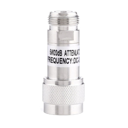 5W 20dBi N หญิงถึง N ชาย DC-13GHz ตัวลดทอนสัญญาณความถี่, 20dBi