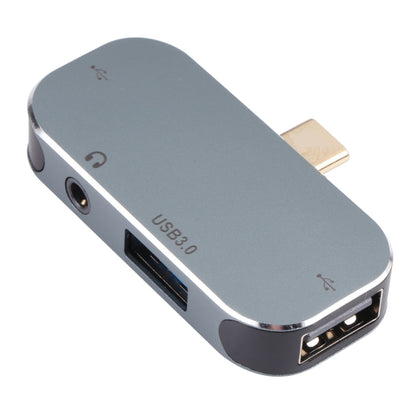 4 in 1 USB-C / Type-C ชายเป็น USB-C / Type-C + 3.5 มม. AUX + USB 3.0 + อะแดปเตอร์ USB หญิง, 3.5mm AUX + USB 3.0
