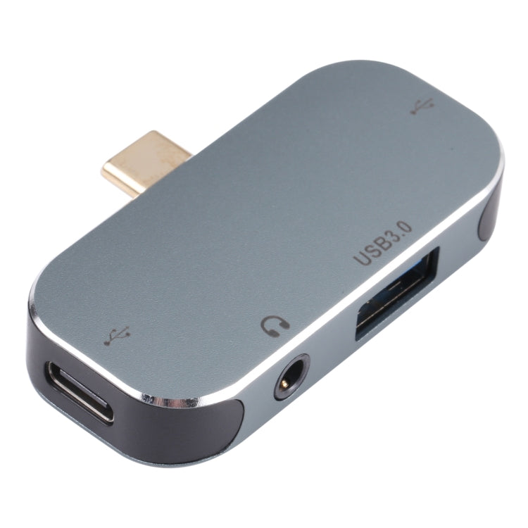 4 in 1 USB-C / Type-C ชายเป็น USB-C / Type-C + 3.5 มม. AUX + USB 3.0 + อะแดปเตอร์ USB หญิง, 3.5mm AUX + USB 3.0