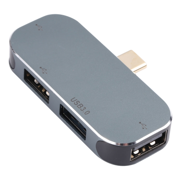 4 in 1 USB-C / Type-C ชายเป็น USB-C / Type-C + USB 3.0 + อะแดปเตอร์ USB หญิงคู่, USB 3.0 + Dual USB