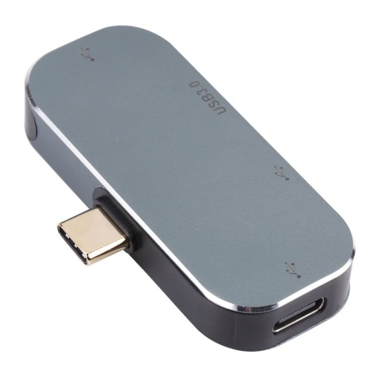 4 in 1 USB-C / Type-C ชายเป็น USB-C / Type-C + USB 3.0 + อะแดปเตอร์ USB หญิงคู่, USB 3.0 + Dual USB