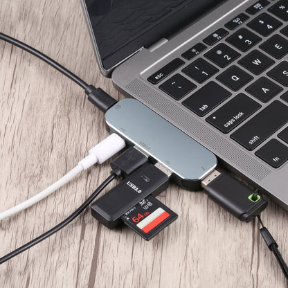 5 ใน 1 USB-C / Type-C ชายกับอะแดปเตอร์ USB-C / Type-C + USB คู่ + USB 3.0 แบบคู่, Dual USB-C / Type-C + Dual USB