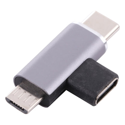 USB-C / Type-C ตัวเมียเป็น USB-C / Type-C ตัวผู้ + ตัวแปลง Micro USB ตัวผู้, Type-C Female to Type-C + Micro USB Male