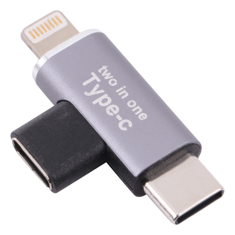 USB-C / Type-C ตัวเมียถึง 8 พินตัวผู้ + ตัวแปลงตัวผู้ USB-C / Type-C, Type-C Female to 8 Pin + Type-C Male