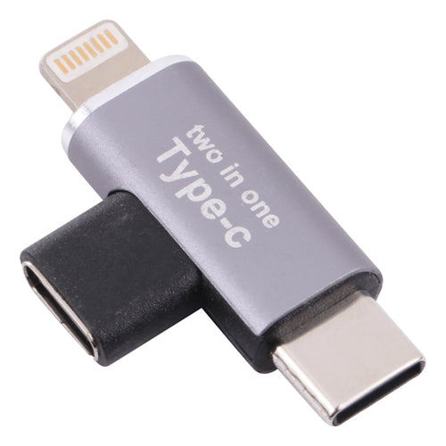 USB-C / Type-C ตัวเมียถึง 8 พินตัวผู้ + ตัวแปลงตัวผู้ USB-C / Type-C, Type-C Female to 8 Pin + Type-C Male