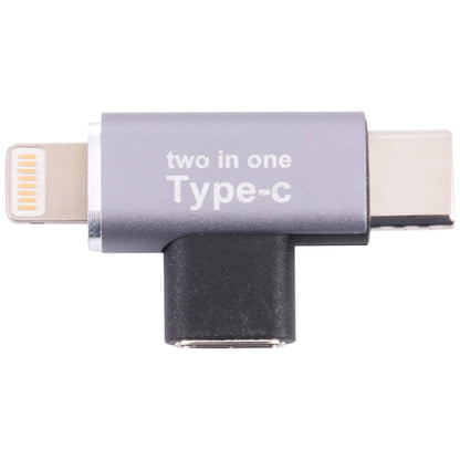 USB-C / Type-C ตัวเมียถึง 8 พินตัวผู้ + ตัวแปลงตัวผู้ USB-C / Type-C, Type-C Female to 8 Pin + Type-C Male