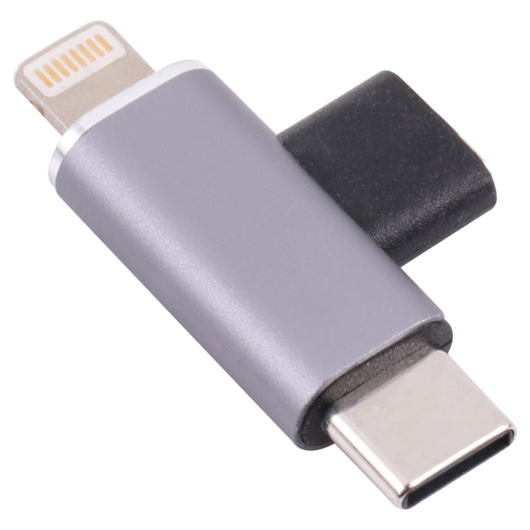 USB-C / Type-C ตัวเมียถึง 8 พินตัวผู้ + ตัวแปลงตัวผู้ USB-C / Type-C, Type-C Female to 8 Pin + Type-C Male