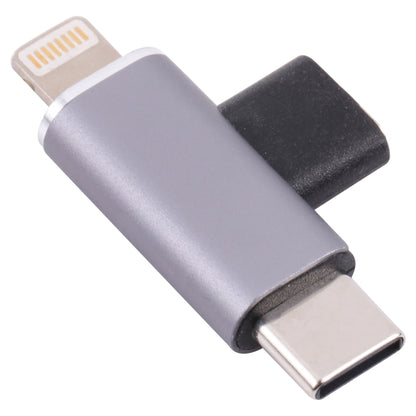 USB-C / Type-C ตัวเมียถึง 8 พินตัวผู้ + ตัวแปลงตัวผู้ USB-C / Type-C, Type-C Female to 8 Pin + Type-C Male