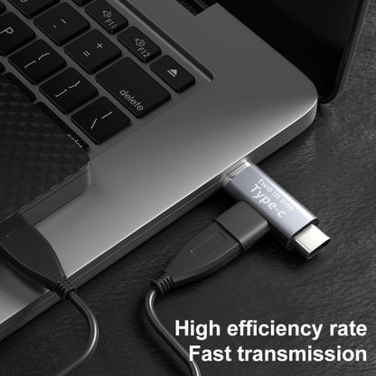 USB-C / Type-C ตัวเมียถึง 8 พินตัวผู้ + ตัวแปลงตัวผู้ USB-C / Type-C, Type-C Female to 8 Pin + Type-C Male