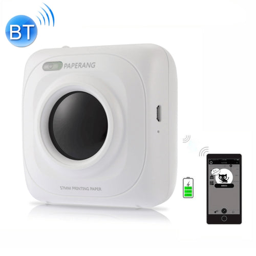 PAPERANG P1 แบบพกพา ABS Bluetooth 4.0 เครื่องพิมพ์ความร้อนโทรศัพท์เครื่องพิมพ์การเชื่อมต่อไร้สาย, P1 White