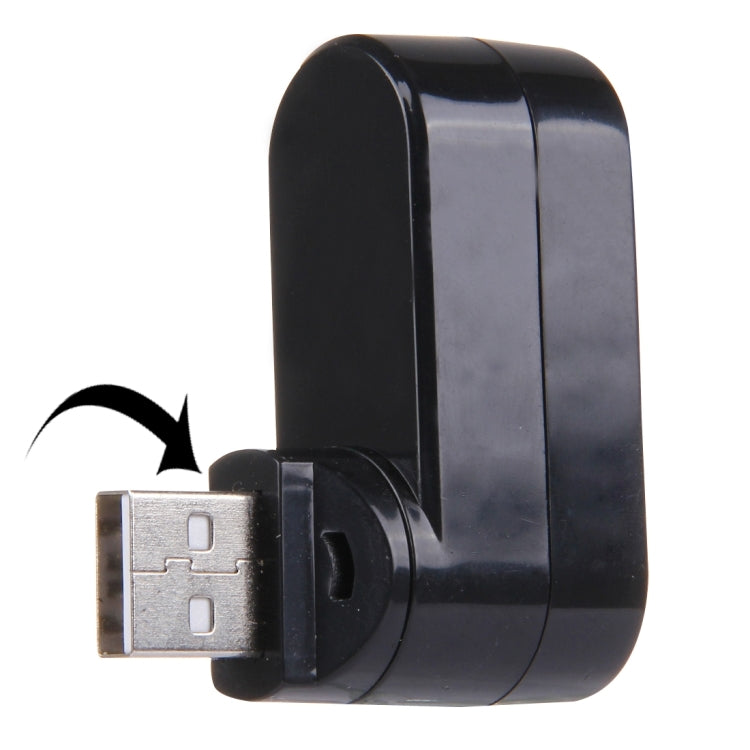 หัว USB หมุนได้ 180 องศา 3 พอร์ต USB 2.0 HUB แบบพกพา