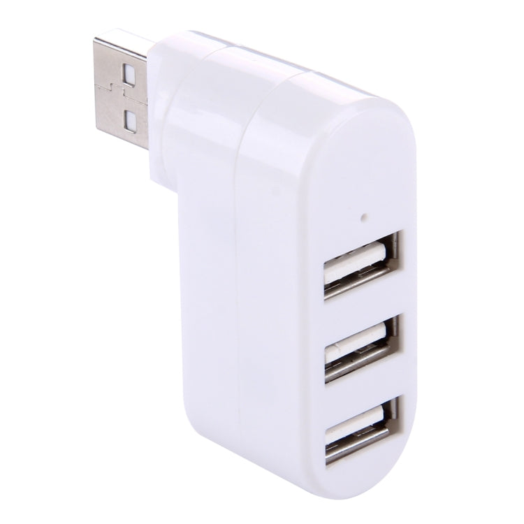 หัว USB หมุนได้ 180 องศา 3 พอร์ต USB 2.0 HUB แบบพกพา