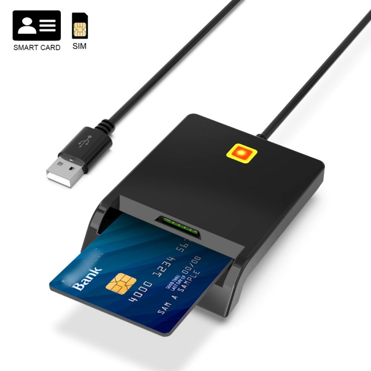 Rcoketek CR301 เครื่องอ่านการ์ดสมาร์ท CAC USB 2.0 บัตรธนาคารซิมการ์ดเครื่องอ่านภาษี, USB