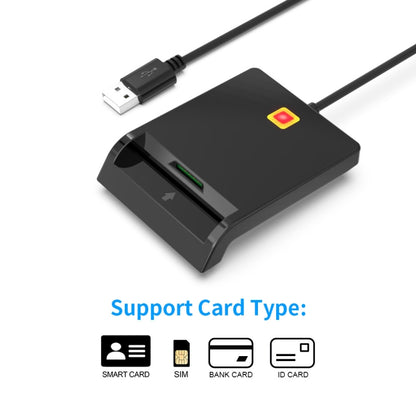 Rcoketek CR301 เครื่องอ่านการ์ดสมาร์ท CAC USB 2.0 บัตรธนาคารซิมการ์ดเครื่องอ่านภาษี, USB