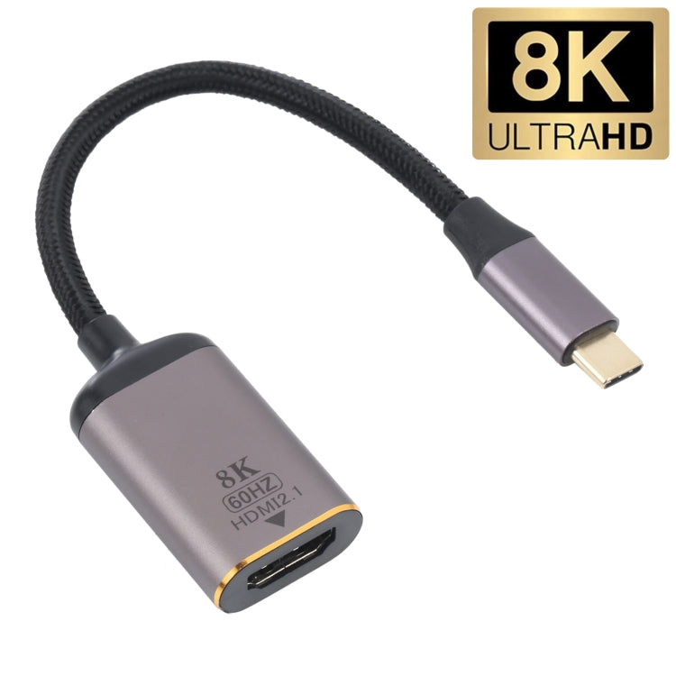 สายเคเบิลอะแดปเตอร์ตัวผู้ HDMI 8K 60Hz HDMI เป็น USB-C / Type-C, HDMI Female to Type-C Male Cable