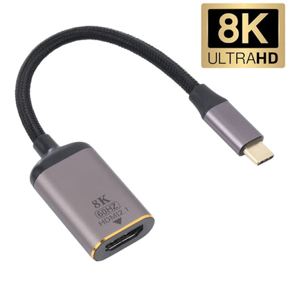 สายเคเบิลอะแดปเตอร์ตัวผู้ HDMI 8K 60Hz HDMI เป็น USB-C / Type-C, HDMI Female to Type-C Male Cable
