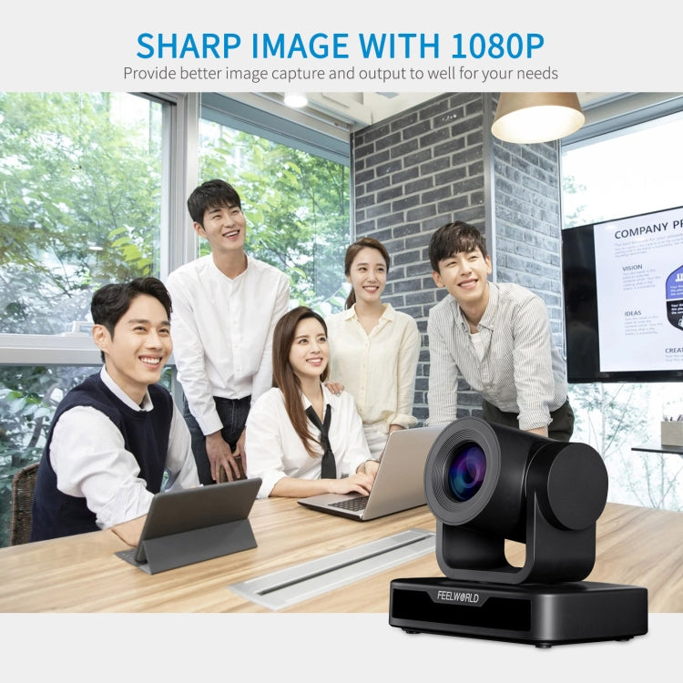 FEELWORLD USB10X 10X Optical Zoom 1080P USB PTZ Video Conference กล้อง, ปลั๊ก EU และ US, USB10X