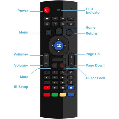 MX3 Voice Version 2.4GHz Fly Air Mouse คีย์บอร์ดไร้สายรีโมทคอนโทรลพร้อม Gyroscope