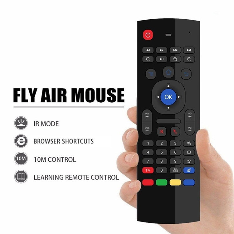MX3 Voice Version 2.4GHz Fly Air Mouse คีย์บอร์ดไร้สายรีโมทคอนโทรลพร้อม Gyroscope
