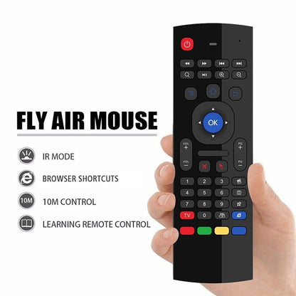 MX3 Voice Version 2.4GHz Fly Air Mouse คีย์บอร์ดไร้สายรีโมทคอนโทรลพร้อม Gyroscope