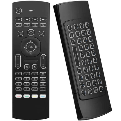 MX3-L เสียงพร้อมแบ็คไลท์ 2.4GHz Fly Air Mouse คีย์บอร์ดไร้สายรีโมทคอนโทรล, Voice with Backlit