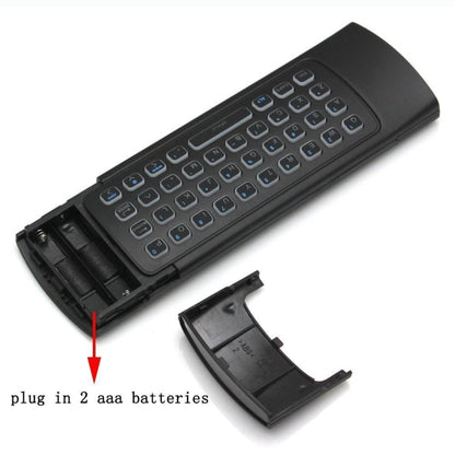 MX3-L เสียงพร้อมแบ็คไลท์ 2.4GHz Fly Air Mouse คีย์บอร์ดไร้สายรีโมทคอนโทรล, Voice with Backlit