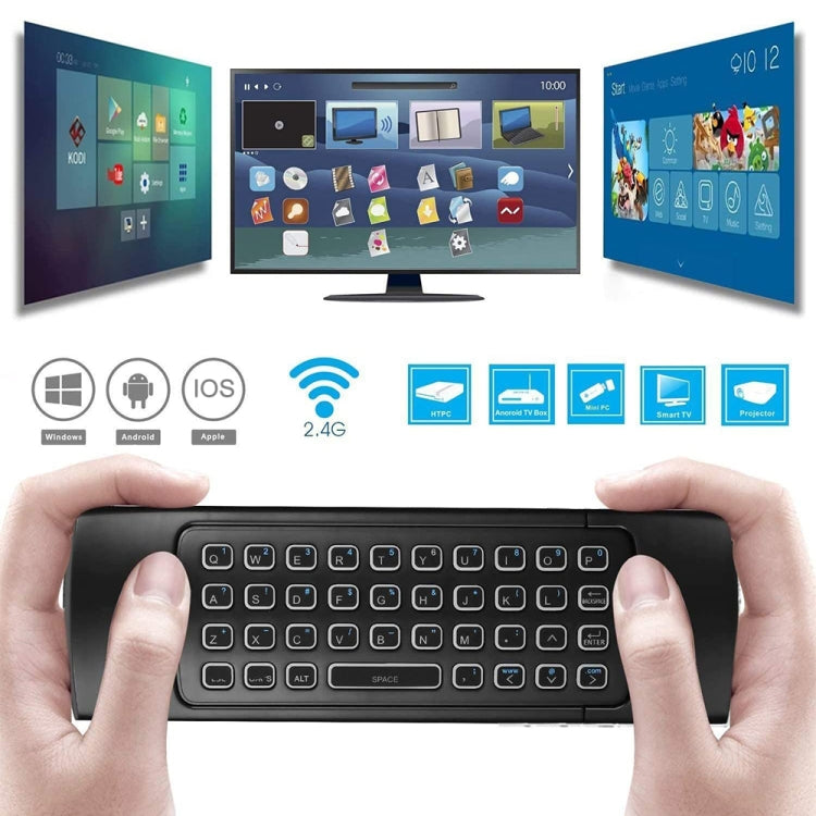 MX3-L เสียงพร้อมแบ็คไลท์ 2.4GHz Fly Air Mouse คีย์บอร์ดไร้สายรีโมทคอนโทรล, Voice with Backlit