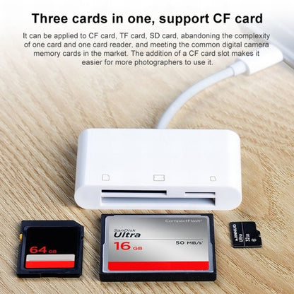 S-205 การ์ด CF 3 ใน 1 / การ์ด TF / เครื่องอ่านการ์ด SD สำหรับอุปกรณ์ USB-C / Type-C, S-205