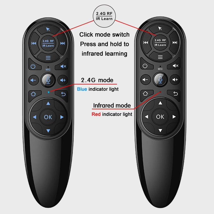 Q6 เวอร์ชันมาตรฐาน 2.4G รีโมทคอนโทรลด้วยเสียงเมาส์อากาศไร้สาย