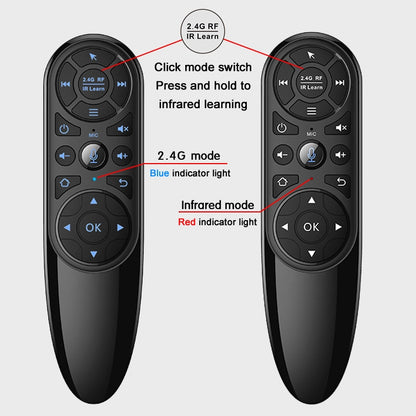 Q6 เวอร์ชันมาตรฐาน 2.4G รีโมทคอนโทรลด้วยเสียงเมาส์อากาศไร้สาย