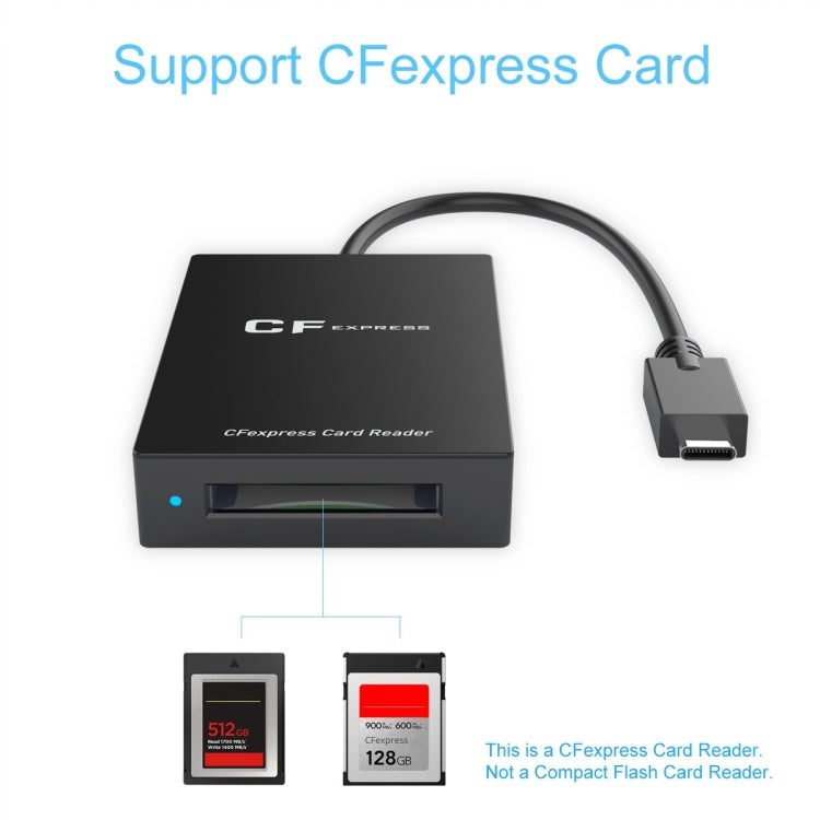 Rocketek CR315 USB3.1 Gen2 Type-C CFexpress Type B เครื่องอ่านการ์ด, CR315