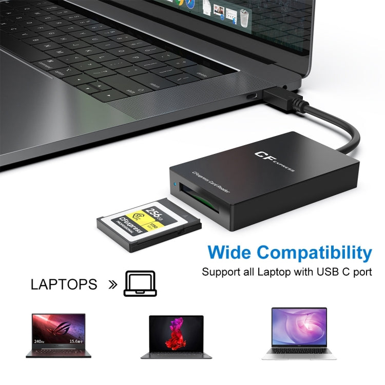 Rocketek CR315 USB3.1 Gen2 Type-C CFexpress Type B เครื่องอ่านการ์ด, CR315