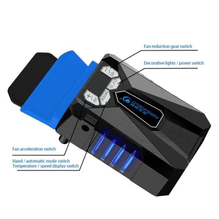 Ice Troll 5 COOLCOLD พัดลมระบายความร้อนแล็ปท็อปแบบพกพา Air Cooler ปรับความเร็วได้ประสิทธิภาพสูงพัดลมโน๊ตบุ๊ค Cooler Controller, AC 220V, AC 220V (Black)