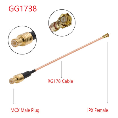 IPX Female ถึง GG17378 MCX Female RG178 Adapter Cable ความยาว: 15 ซม., IPX to GG1738 MMCX Female