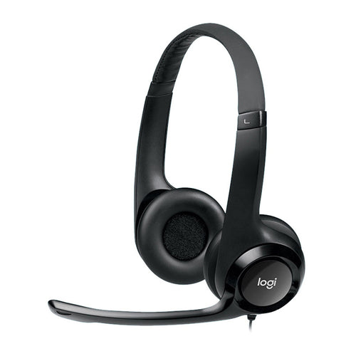 Logitech H390 ชุดหูฟังแบบมีสาย USB หูฟังสเตอริโอพร้อมไมโครโฟนตัดเสียงรบกวน