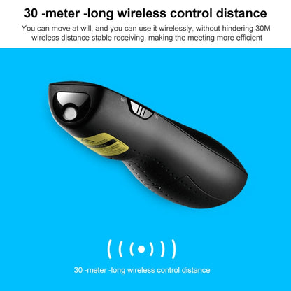 Logitech R800 2.4Ghz USB พรีเซนเตอร์ไร้สาย PPT รีโมทคอนโทรล Flip Pen, R800