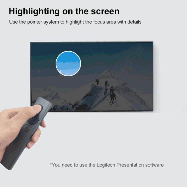 Logitech Spotlight 2.4Ghz USB Wireless Presenter PPT รีโมทคอนโทรล Flip Pen, Spotlight (Grey), Spotlight (Gold)